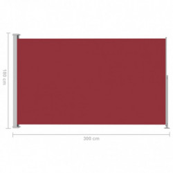 Seitenmarkise Ausziehbar 180x300 cm Rot