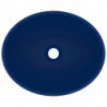 Luxuriöses Ovales Waschbecken Matt Dunkelblau 40x33 cm Keramik