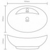 Luxus-Waschbecken Überlauf Matt Dunkelgrün 58,5x39cm Keramik