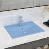Luxus-Waschbecken mit Hahnloch Matt-Hellblau 60x46 cm Keramik
