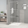 Duschwand für Begehbare Dusche Silbern 80x195 cm ESG-Klarglas