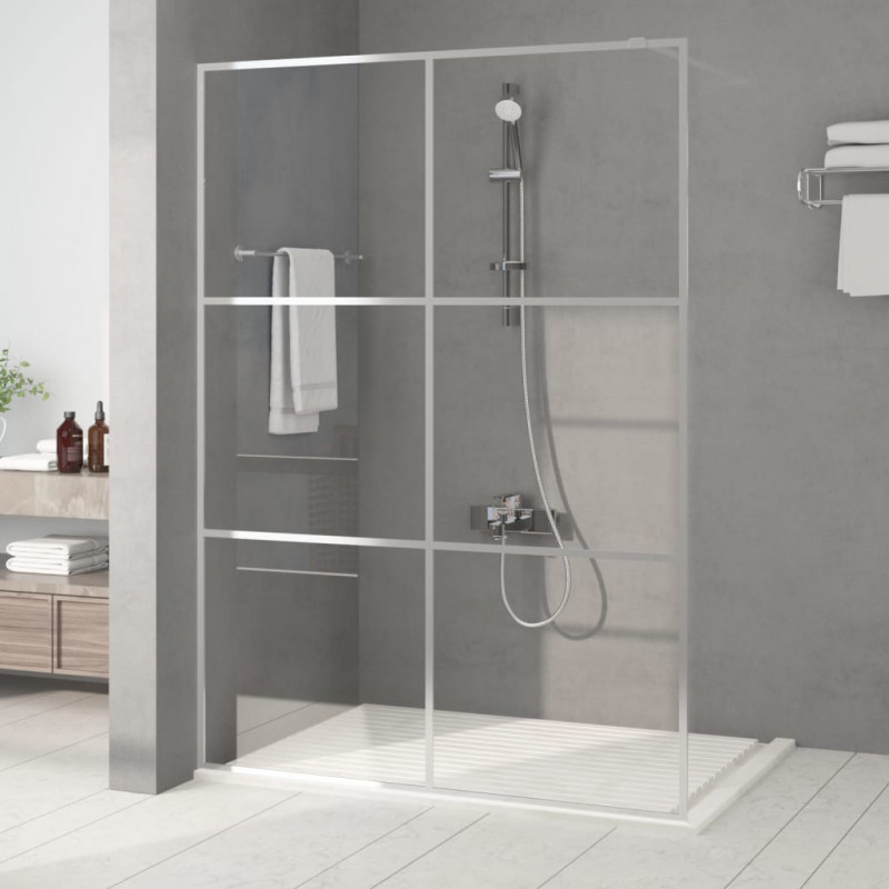 Duschwand für Begehbare Dusche Silbern 140x195 cm ESG-Klarglas