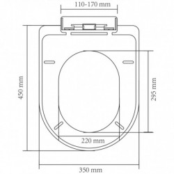 Toilettensitz mit Absenkautomatik Quadratisch Weiß