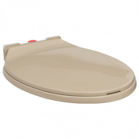 Toilettensitz mit Absenkautomatik Quick-Release Beige Oval