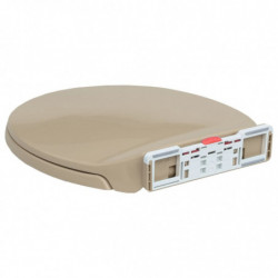 Toilettensitz mit Absenkautomatik Quick-Release Beige Oval