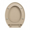 Toilettensitz mit Absenkautomatik Quick-Release Beige Oval