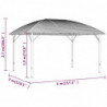 Pavillon mit Bogendach 3x4 m Anthrazit