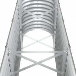 Pflanzkübel Pulverbeschichteter Stahl 332x40x68 cm Grau