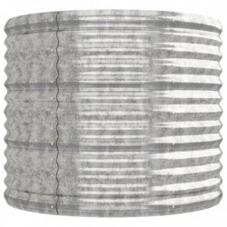 Pflanzkübel Pulverbeschichteter Stahl 224x80x68 cm Silbern