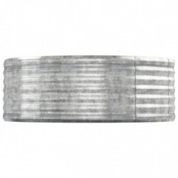 Pflanzkübel Pulverbeschichteter Stahl 544x100x36 cm Silbern