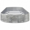 Pflanzkübel Pulverbeschichteter Stahl 450x140x36 cm Silbern