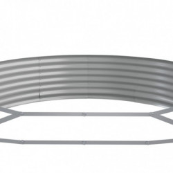 Pflanzkübel Pulverbeschichteter Stahl 523x140x36 cm Silbern