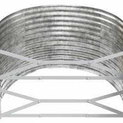 Pflanzkübel Pulverbeschichteter Stahl 249x100x68 cm Silbern