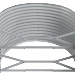 Pflanzkübel Pulverbeschichteter Stahl 322x100x68 cm Grau