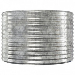 Pflanzkübel Pulverbeschichteter Stahl 396x100x68 cm Silbern