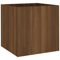 Pflanzgefäß Braun Eichen-Optik 40x40x40 cm Holzwerkstoff