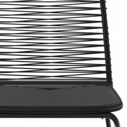 Gartenstühle 4 Stk. Poly Rattan Schwarz