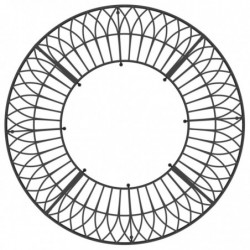 Baumbank Rund Ø160 cm Schwarz Stahl