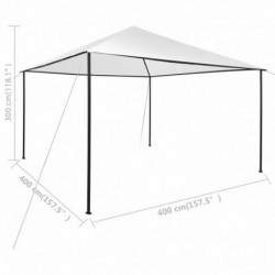 Pavillon Wapacha 4x4x3 m Weiß 180 g/m²