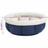 Hundebett 50x50x22 cm Blau