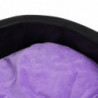 Hundebett Schwarz-Violett 99x89x21 cm Plüsch und Kunstleder