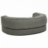 Hundematratze Ergonomisch 60x42 cm Leinenoptik Fleece Grau