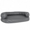 Hundebett Ergonomisch Schaumstoff Grau 88x65 cm Kunstleder