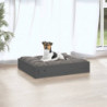 Hundebett Grau 51,5x44x9 cm Massivholz Kiefer