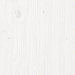 Hundebett Weiß 61,5x49x9 cm Massivholz Kiefer