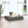 Hundebett Grau 61,5x49x9 cm Massivholz Kiefer