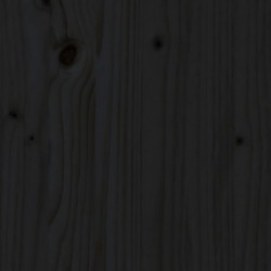 Hundebett Schwarz 75,5x55,5x28 cm Massivholz Kiefer