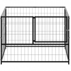 Hundezwinger Schwarz 100x100x70 cm Stahl