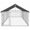 Outdoor-Hundezwinger mit Dach 600x200x150 cm