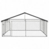 Outdoor-Hundezwinger mit Dach 300x300x150 cm