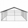 Outdoor-Hundezwinger mit Dach 600x300x150 cm