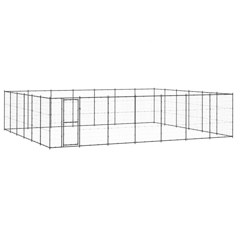 Outdoor-Hundezwinger Stahl 50,82 m²