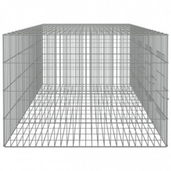 Kaninchenkäfig 4 Paneele 217x79x54 cm Verzinktes Eisen