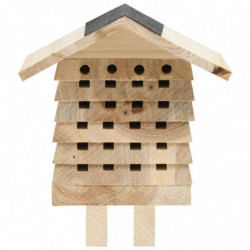 Bienenhotel Tanne Massivholz 22x20x20 cm