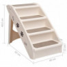 Hundetreppe Klappbar Creme 62x40x49,5 cm