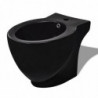 Stand-WC & Bidet Set Schwarz Keramik