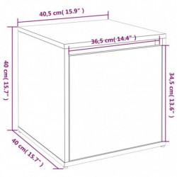 Schubladenbox Hochglanz-Weiß 40,5x40x40 cm Holzwerkstoff