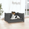 Hundebett Grau 55,5x45,5x28 cm Massivholz Kiefer