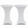 2 x Tischhusse für Stehtisch Stretchhusse Ø70 cm weiß