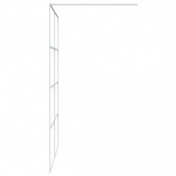 Duschwand für Begehbare Dusche Weiß 140x195 cm ESG-Klarglas