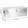 Aufbewahrungsbox Silbern 80x39x30 cm Aluminium