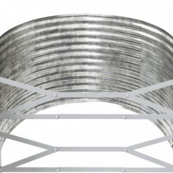 Pflanzkübel Silbern 554x100x68 cm Pulverbeschichteter Stahl