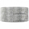 Pflanzkübel Silber 140x140x68 cm Pulverbeschichteter Stahl