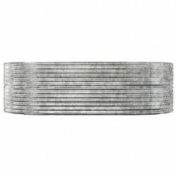 Pflanzkübel Silber 212x140x68 cm Pulverbeschichteter Stahl