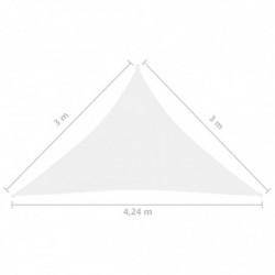 Sonnensegel Oxford-Gewebe Dreieckig 3x3x4,24 m Weiß