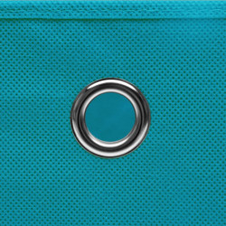 Aufbewahrungsboxen mit Deckel 10 Stk. Babyblau 32×32×32cm Stoff